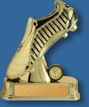 Soccer Trophy bright gold boot