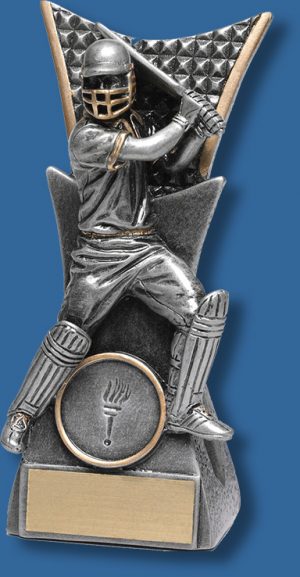 29114-t Cricket Trophy antique silver