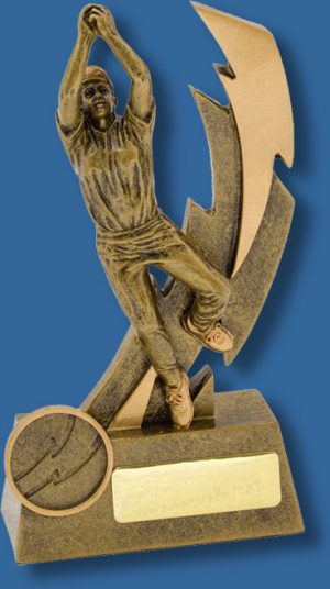 Female cricket antique gold fielder trophy Shazam