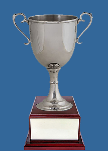 ICE2_r Nickel Siolver Trophy Cup on Wood Base