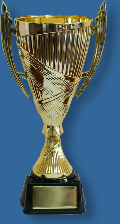Gold plastic trophy cup