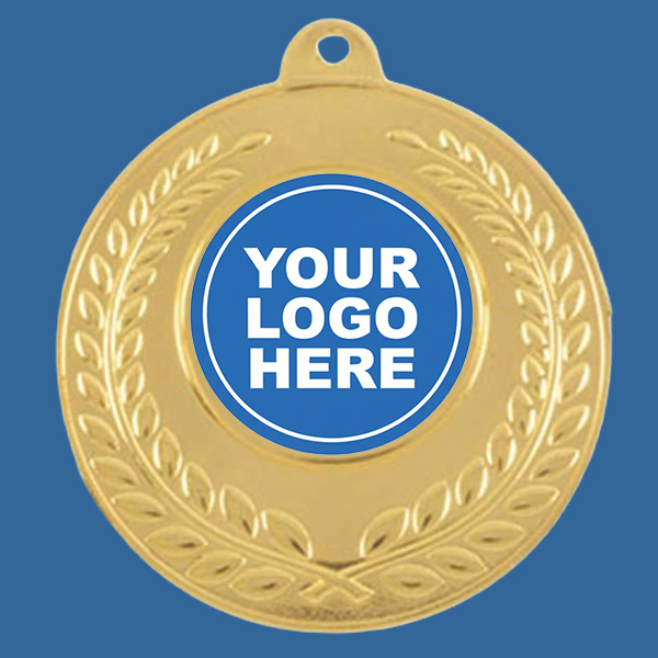 BM005Ga Solo Series Bright Gold Medal 50mm Diameter - 3mm Thick