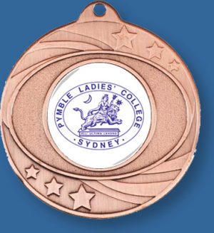 Bronze School Medal with neck ribbon for free.