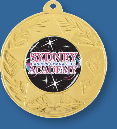 Dance Medal Gold MCIS#BM002Gi wiith neck ribbon