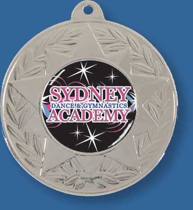 Dance Medal Silver MCIS#BM002Si with neck ribbon