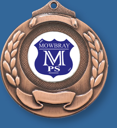 School and Club Medals with custom crest.