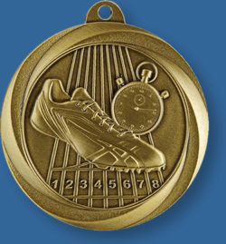 Athletics medal with neck ribbon