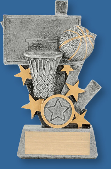 Basketball Trophy Flare Stars Basketball