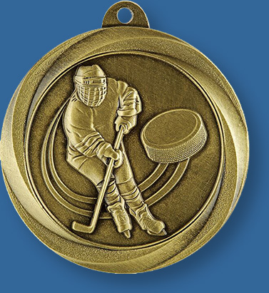 Gold Ice Hockey Medal Gold Only.