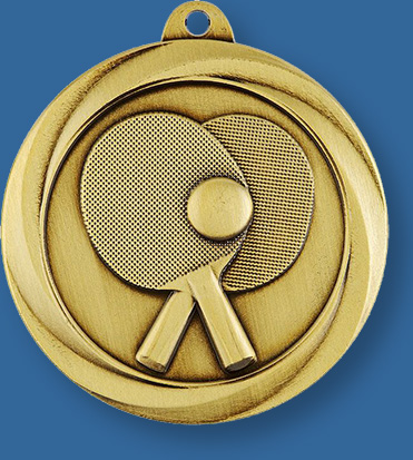 Gold Table Tennis Medal Gold Only.