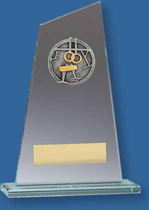 Gymnastic Trophy Glass Peak Award