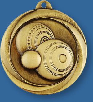 Lawn Bowls Medal Gold Only