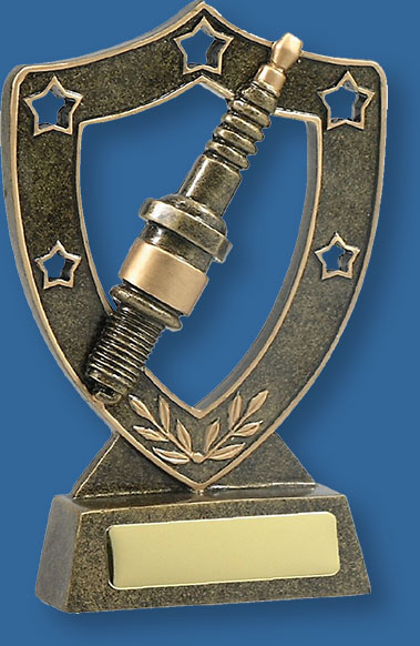 Motor Sports Trophy Spark Plug Shield
