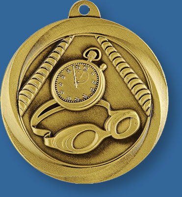 Swimming Medal with neck ribbon.