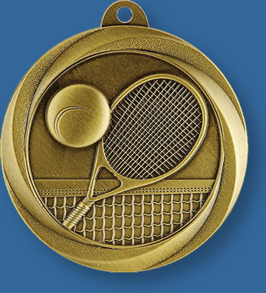 Tennis Medal with neck ribbon