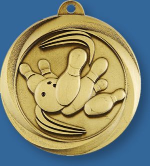 Tenpin Medal with neck ribbon.