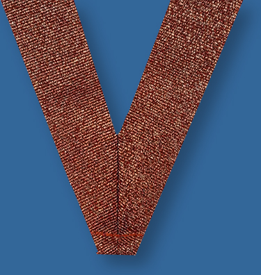 Bronze Shimmer Medal Ribbon with Clip - KKBa