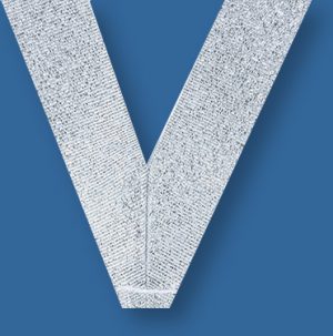 Silver Shimmer Medal Ribbon with Clip - KKSa • Sydney Awards & Trophies