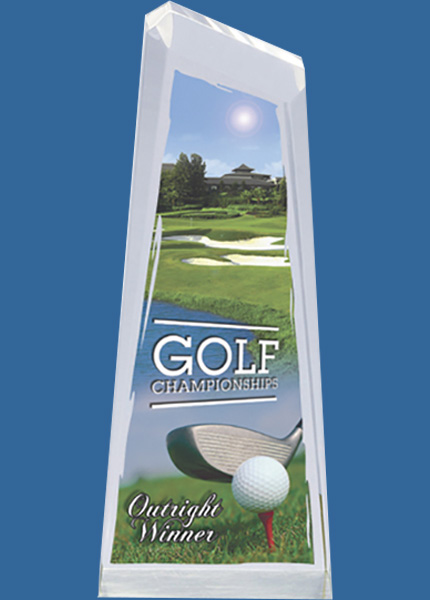 Acrylic Golf trophy Printed AS35s