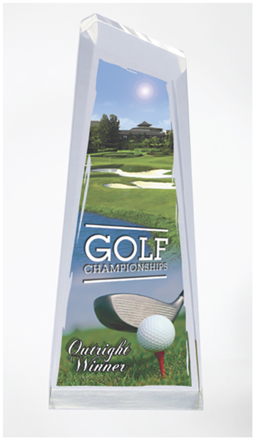 Acrylic Golf trophy Printed