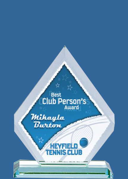 Diamond Clear Glass Trophy BCP#KK140_s