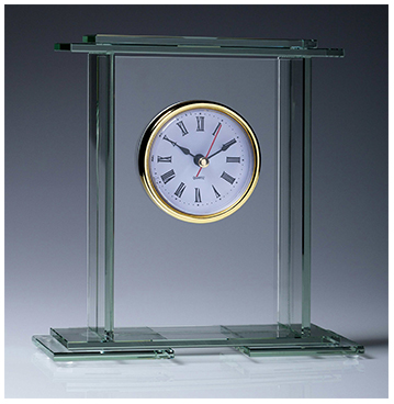 Empire Glass Clock 40mm thick with gift box