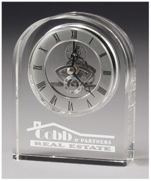 Epoch Crystal Clock Desk thick with Gift Box