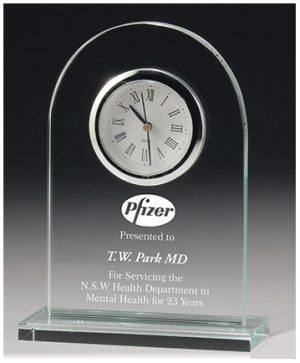 Glass Executive Desk Award 10mm thick Gift Boxed