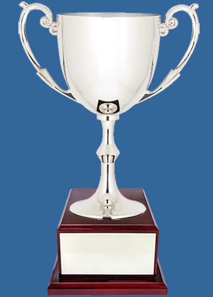 NP_t Nickel Plated Silver Cup (low tarnish) on Rosewood Base