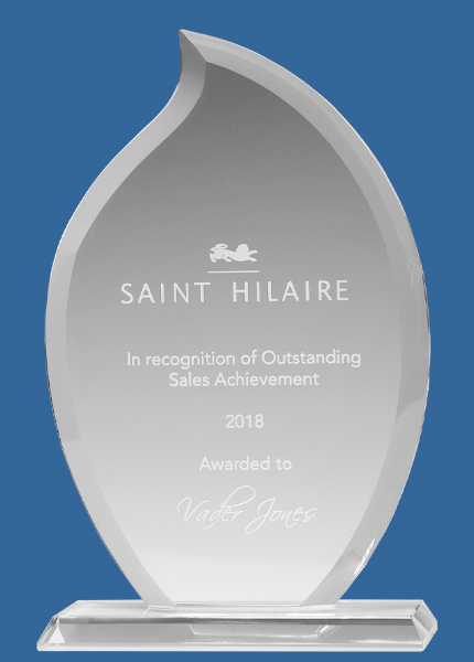 CT230_t Torch Clear Glass Award Trophy (10mm Thick)