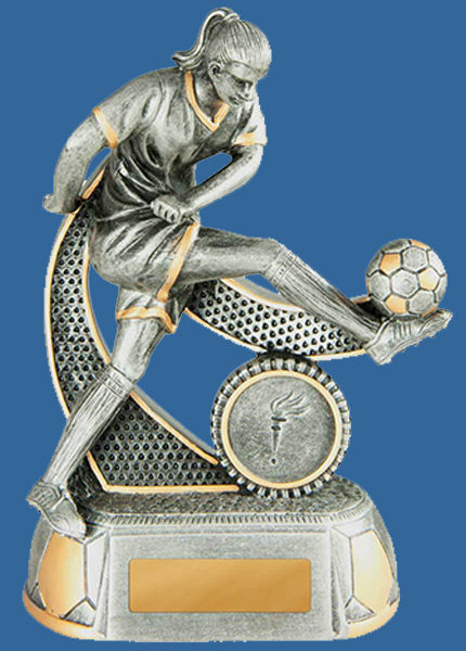 658-9F_e MegaStar Resin Football Trophy Female