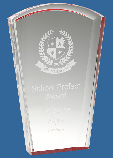 AC816t Red Solar Clear Acrylic Award (25mm thick)