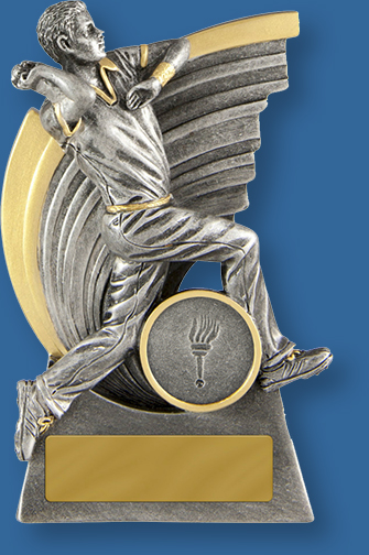 Cricket Trophies Kaboom Bowler. Antique silver Cricket Bowler trophy