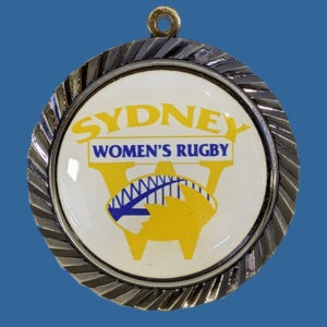 Fan Design Antique Silver 65mm Diameter Medal 50mm Custom Insert included Neck Ribbon included Can be engraved to back