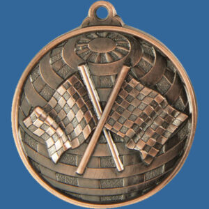 Motorsport Global Series Medal - 5mm Thick Antique Bronze 50mm Medal Neck Ribbon included