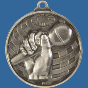 Debate/Public Speaking Global Series Medal - 5mm Thick Antique Silver 50mm Medal Neck Ribbon included