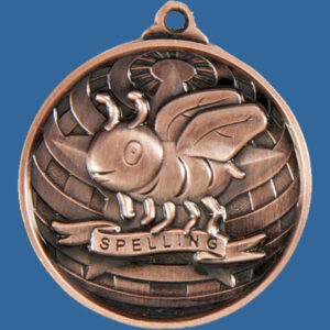 Spelling Global Series Medal - 5mm Thick Antique Bronze 50mm Medal Neck Ribbon included
