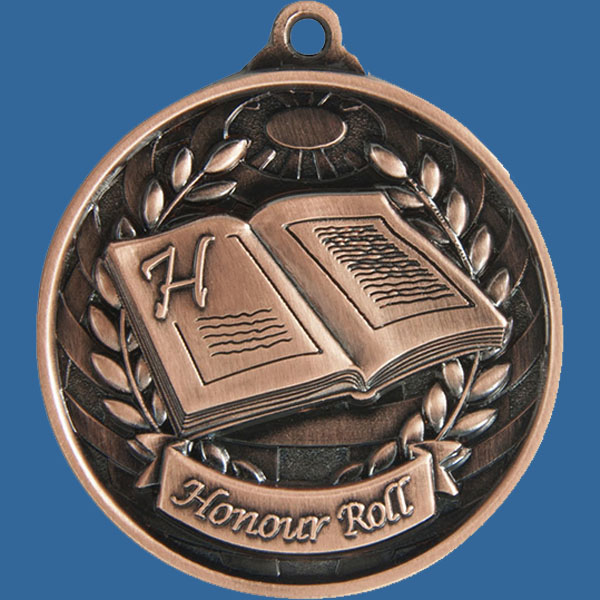 Honour Roll Global Series Medal - 5mm Thick Antique Bronze 50mm Medal Neck Ribbon included