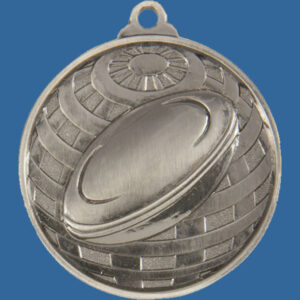 Rugby Global Series Medal - 5mm Thick Antique Silver 50mm Medal Neck Ribbon included