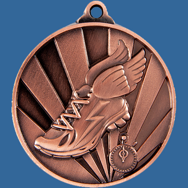 1076-17BRe Sunrise Series Athletic Medal Antique Bronze