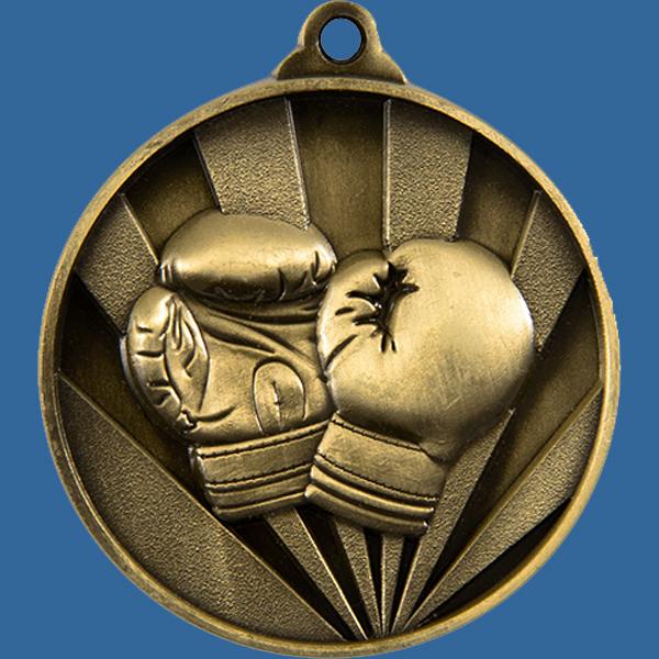 1076-32Ge Sunrise Series Boxing Medal Antique Gold