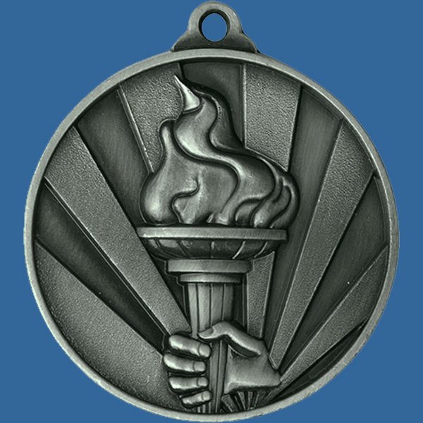1076-35Se Sunrise Series Victory Medal Antique Silver