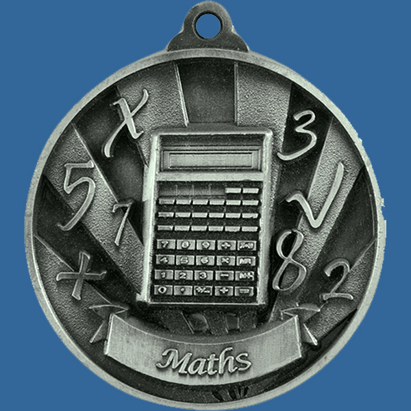 1076-40Se Sunrise Series Maths Medal Antique Silver