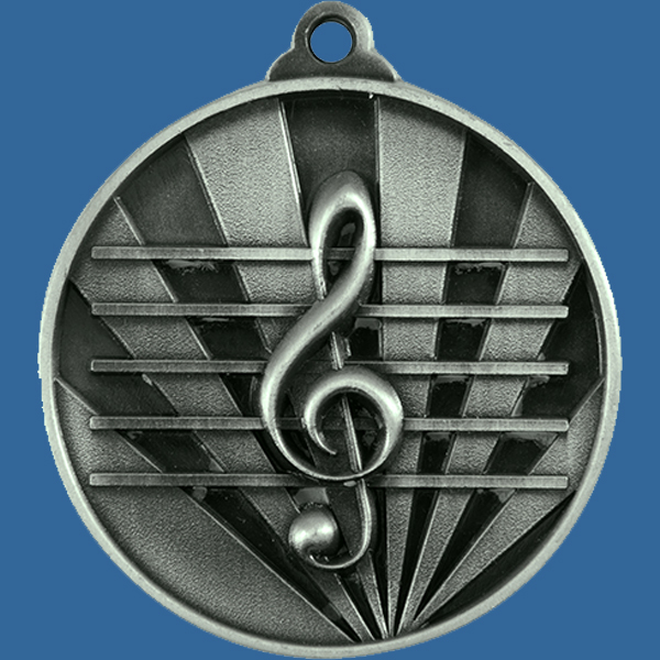 1076-44Se Sunrise Series Music Medal Antique Silver