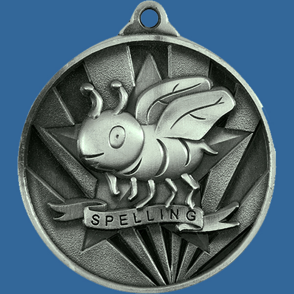 1076-50Se Sunrise Series Spelling Medal Antique Silver