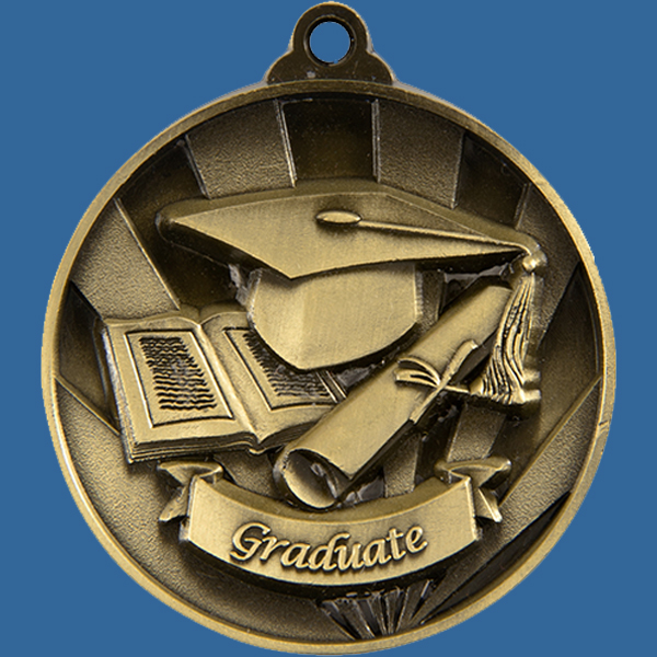 1076-52Ge Sunrise Series Graduate Medal Antique Gold