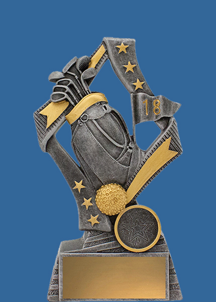 29709_t Flag Series Resin Golf Trophy