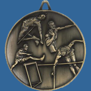 Antique Gold Heavy 63mm Medal