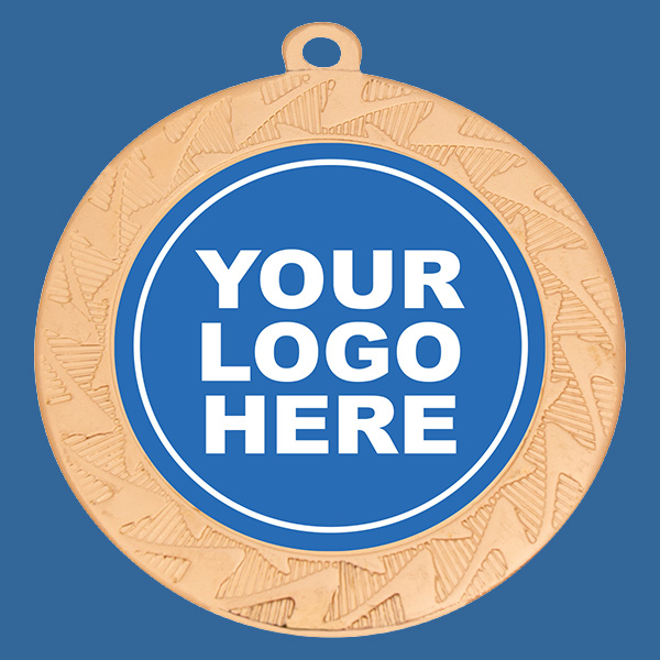 ME242Bt Eco Wave Medal Bright Bronze - 70mm Diameter - 3mm Thick