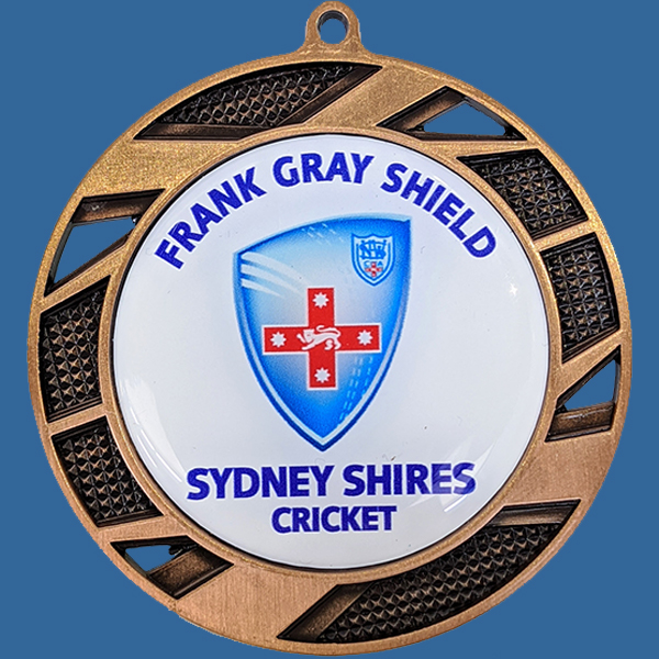 Lightweight Design Bronze 70mm Diameter Medal 50mm Custom Insert included Neck Ribbon included Can be engraved to back